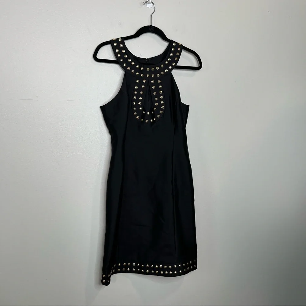 TRACY REESE Gold and Black Keyhole Classic Dress size 10
